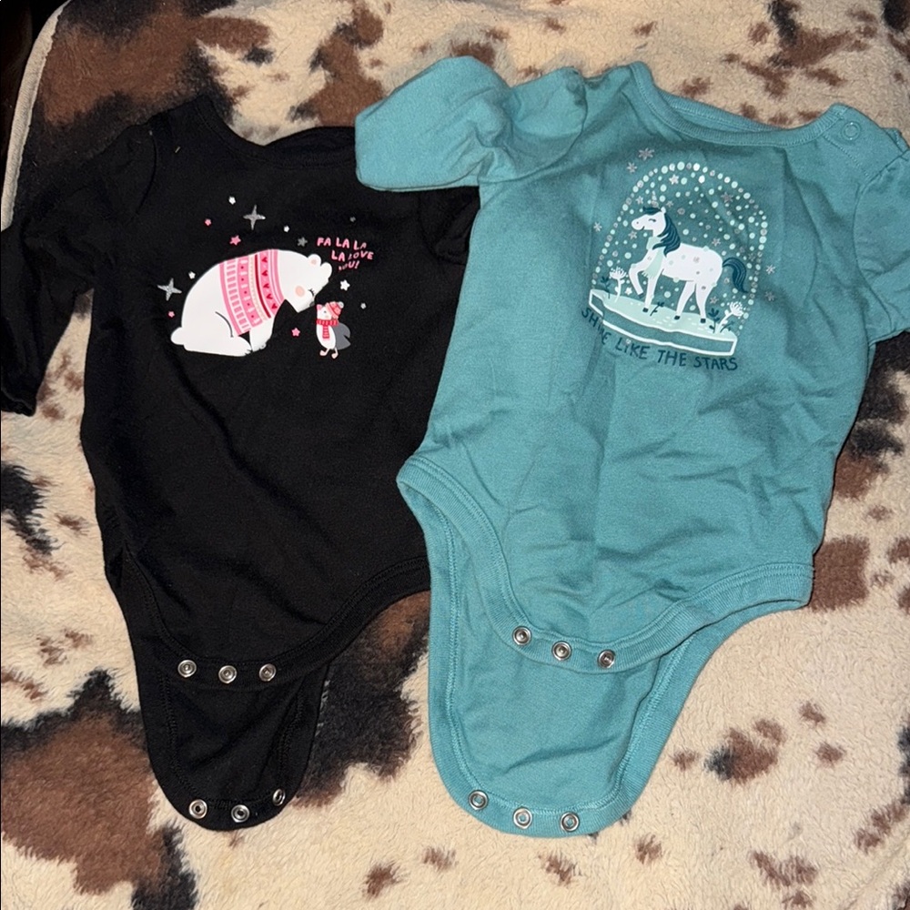 Garanimals Black and Teal Bodysuits Set
